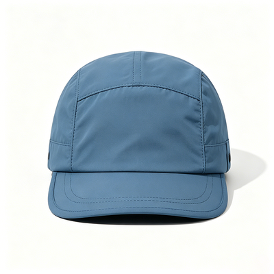 Chapeau de camping personnalisé à 5 panneaux avec bandeau en maille de sport et maille respirante pour les activités de plein air
