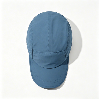 Chapeau de camping personnalisé à 5 panneaux avec bandeau en maille de sport et maille respirante pour les activités de plein air
