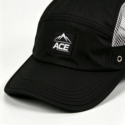 Sports Mesh Sweatband 5 Panneau Camper Chapeau à bord plat et taille unique convient à tous les modèles