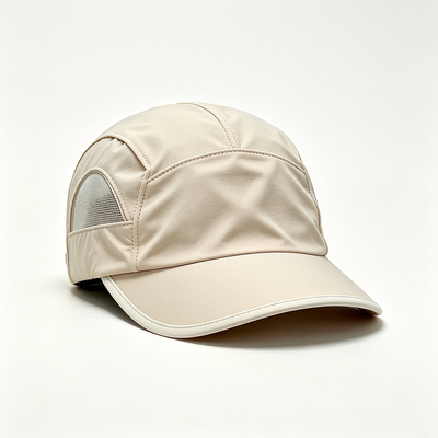 Chapeau de camping à 5 panneaux à bord incurvé avec couture de contraste