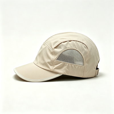 Chapeau de camping à 5 panneaux à bord incurvé avec couture de contraste