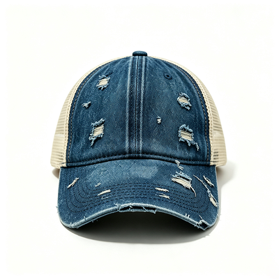 Cap trucker haut de gamme 6 avec tissu de coton idéal pour les activités de plein air, la mode décontractée et la marque d'équipe