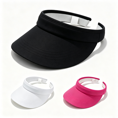 Casquette de visière solaire sérigraphiée, sangle réglable, bord incurvé, excellent choix pour les cadeaux d'entreprise et les événements