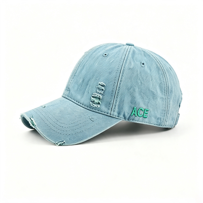 Chapeaux de sport 100% coton avec ceinture réglable et broderie plate pour un ajustement confortable