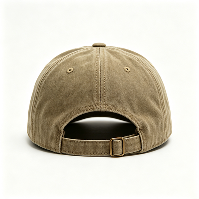 Chapeau de père de sport avec ruban intérieur 100% coton, boucle de fermeture métallique réglable et 6 panneaux de conception