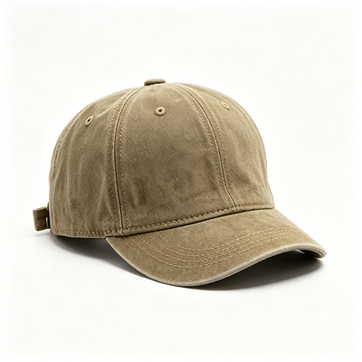 Chapeau de père de sport avec ruban intérieur 100% coton, boucle de fermeture métallique réglable et 6 panneaux de conception