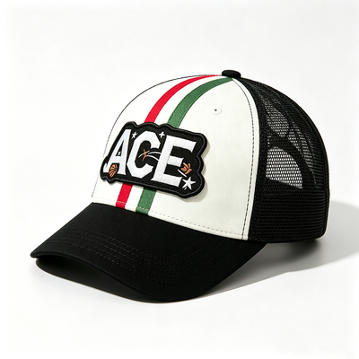Casquette Trucker 6 panneaux personnalisable avec œillets, style unisexe, adaptée aux événements d'entreprise et aux activités de team building