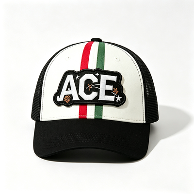 Casquette Trucker 6 panneaux personnalisable avec œillets, style unisexe, adaptée aux événements d'entreprise et aux activités de team building