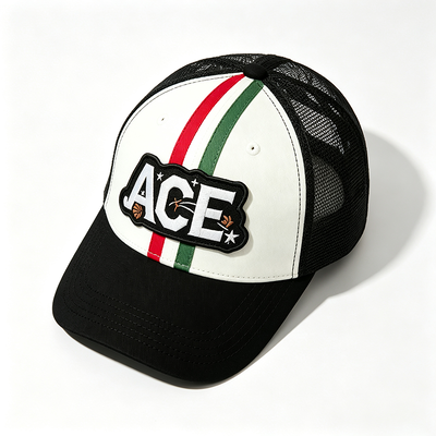 Casquette Trucker 6 panneaux personnalisable avec œillets, style unisexe, adaptée aux événements d'entreprise et aux activités de team building