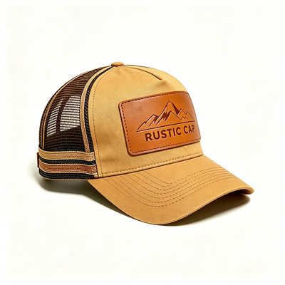 Casquette trucker à 6 panneaux avec dos en maille respirante, fermeture à pression réglable, idéale pour les événements et les uniformes
