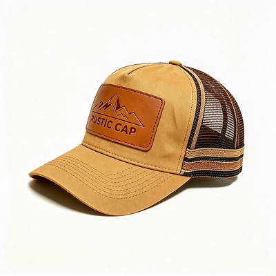 Casquette trucker à 6 panneaux avec dos en maille respirante, fermeture à pression réglable, idéale pour les événements et les uniformes