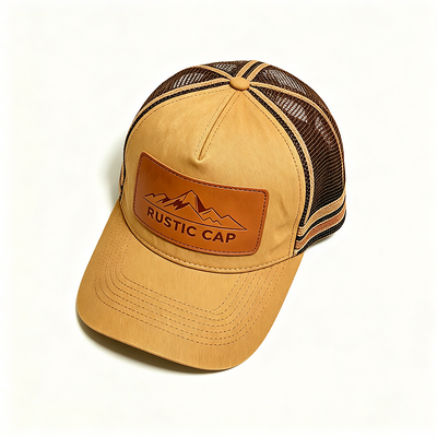 Casquette trucker à 6 panneaux avec dos en maille respirante, fermeture à pression réglable, idéale pour les événements et les uniformes