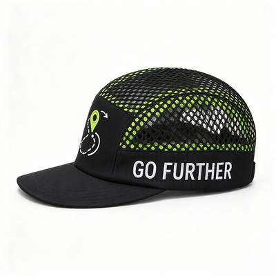 Custom Logo Quick Dry Breathable Mesh 5 Panel Camper Hat for Team Events and Outdoor Activities