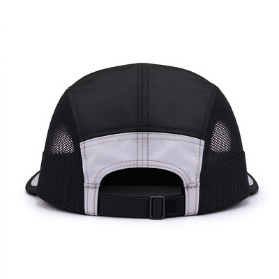 Quick Dry Durable 5 Panel Camper Hat with Woven Label Logo for Corporate Uniforms and Outdoor Activities