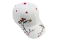 Les fleurs/oiseaux ont brodé des casquettes de baseball, chapeau de base-ball blanc de toile de coton