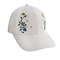 La fleur brodée mignonne de casquettes de baseball de dames d'été a modelé la taille de 56~60 cm