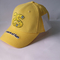 Les sports jaune citron de bande dessinée de la broderie 3D/du chapeau base-ball d'applique couvrent le chapeau unisexe