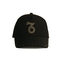 Casquette de baseball de logo de fausse pierre la petite/nouvelles femmes de style noircissent le chapeau de chapeau de sergé de coton