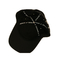 Casquette de baseball de logo de fausse pierre la petite/nouvelles femmes de style noircissent le chapeau de chapeau de sergé de coton