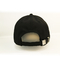Noir fait sur commande de coton de sergé de bord de courbe de logo de broderie de casquette de baseball de panneau de la boucle 6 en métal d'OEM