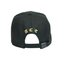 Adaptez 6 aux besoins du client noirs - les casquettes de baseball plates de sports de logo de broderie de panneau