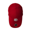 Matériel 100% rouge mignon de sergé de coton de casquettes de baseball de broderie de la coutume 3D
