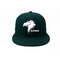Coton 100% plat adapté aux besoins du client de bord de chapeaux vert-foncé de Hip Hop Snapback