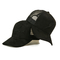 Chapeaux de camionneur de suède de panneau du noir 5 avec le logo incurvé de broderie de bord