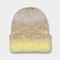 56cm tricotent le chapeau épais flexible extérieur d'hiver de couleur de gradient de colorant de Beanie Hats For Girl Tie