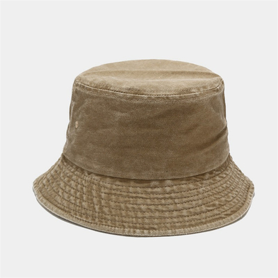 Chapeau simple pliable de denim de coton de Bucket Hat Washed de pêcheur unisexe pour extérieur