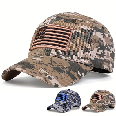 Unisexe drapeau américain casquettes de base-ball brodées printemps et automne chapeaux décontractés réglables en extérieur chapeau solaire
