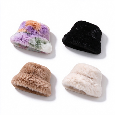 Chapeau seau en fausse fourrure, chapeau de pêcheur doux et pelucheux, chapeau chaud pour l'automne et l'hiver, pour un usage quotidien dans la rue et en extérieur